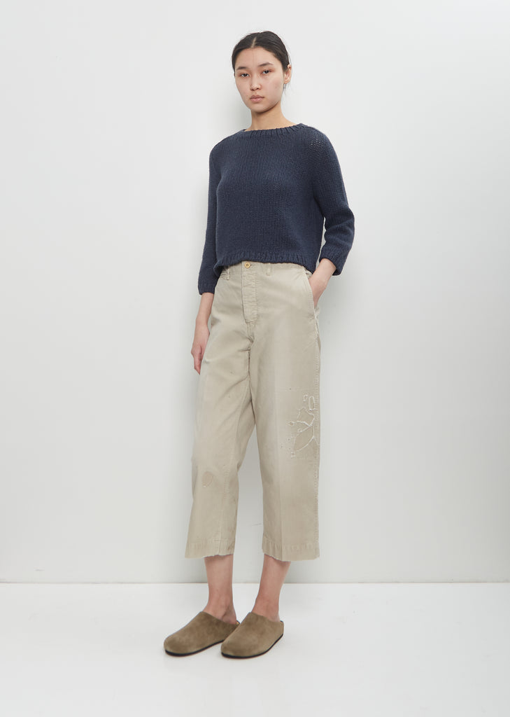 Cotton Long Staple Chino Pants — Beige