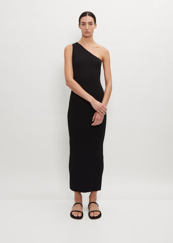 One-Shoulder Ribbed Dress