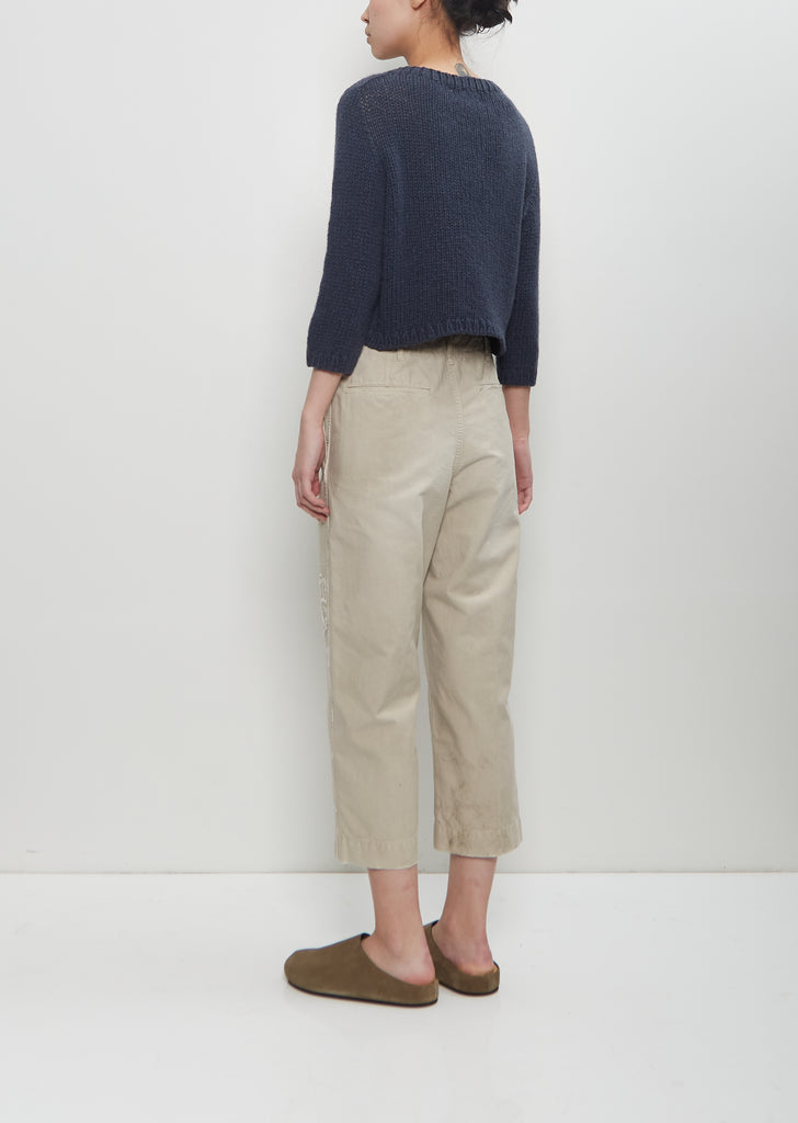 Cotton Long Staple Chino Pants — Beige