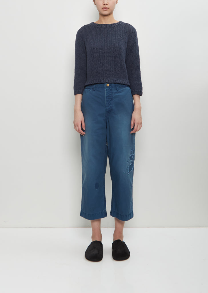 Cotton Long Staple Chino Pants — Light Indigo