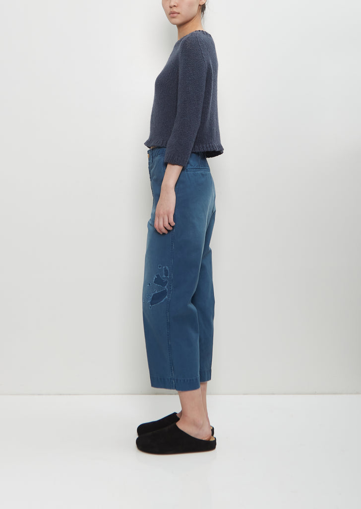 Cotton Long Staple Chino Pants — Light Indigo