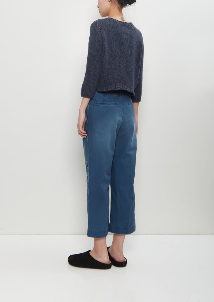 Cotton Long Staple Chino Pants — Light Indigo