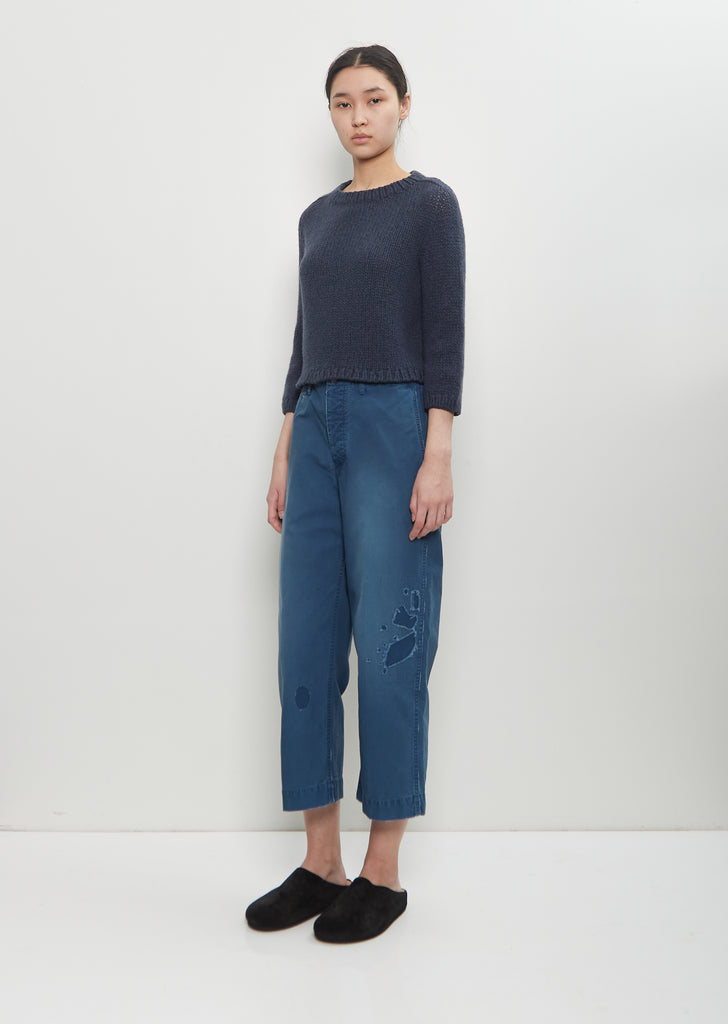 Cotton Long Staple Chino Pants — Light Indigo