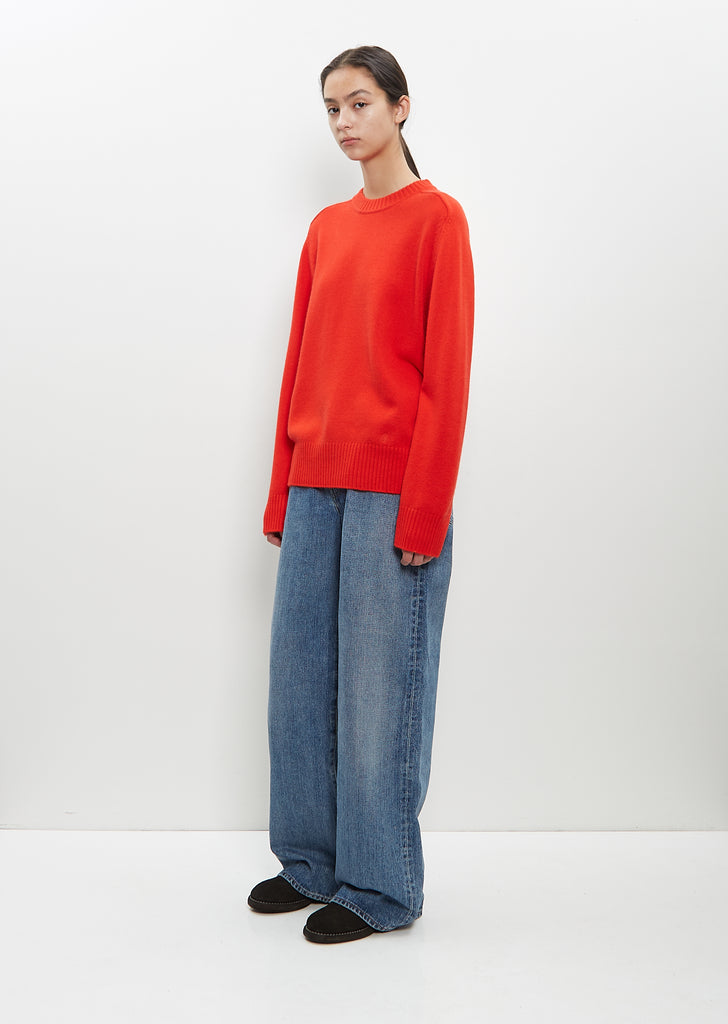 Cashmere Baltra Sweater — Tomato