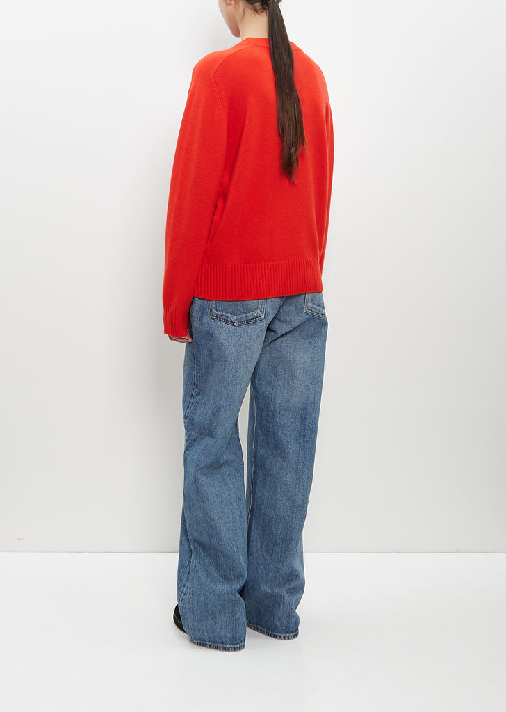 Cashmere Baltra Sweater — Tomato