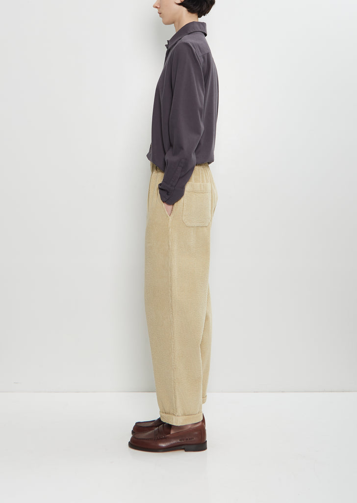 Paride Cotton Velvet Pant — Cemento