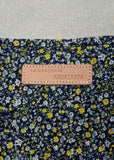 Exclusive Cotton Flower Tote M — Black / Yellow