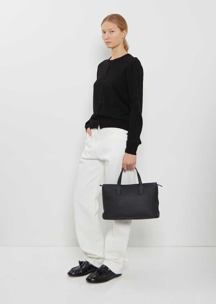 Marcel Leather Handbag — Deep Brown