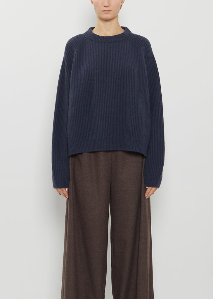 Ribbed Cashmere Sweater — Pacific