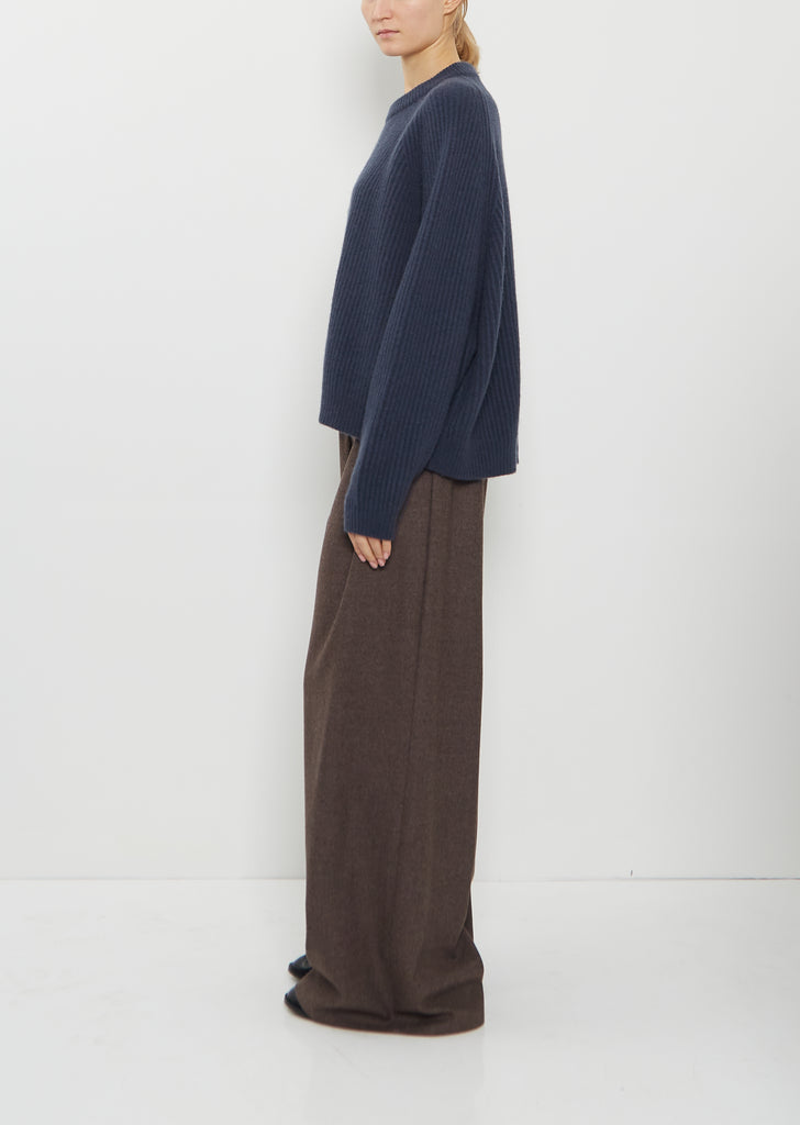 Ribbed Cashmere Sweater — Pacific