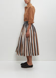 Cotton Taffeta Pleated Skirt