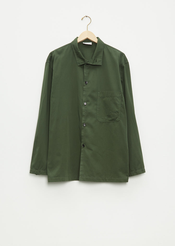 Men's Stand Collar Shirt — Hunter Green