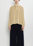Tina Cotton Velvet Shirt — Cemento