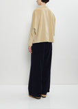 Tina Cotton Velvet Shirt — Cemento