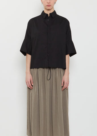 Wide Cuffs Cotton Shirt