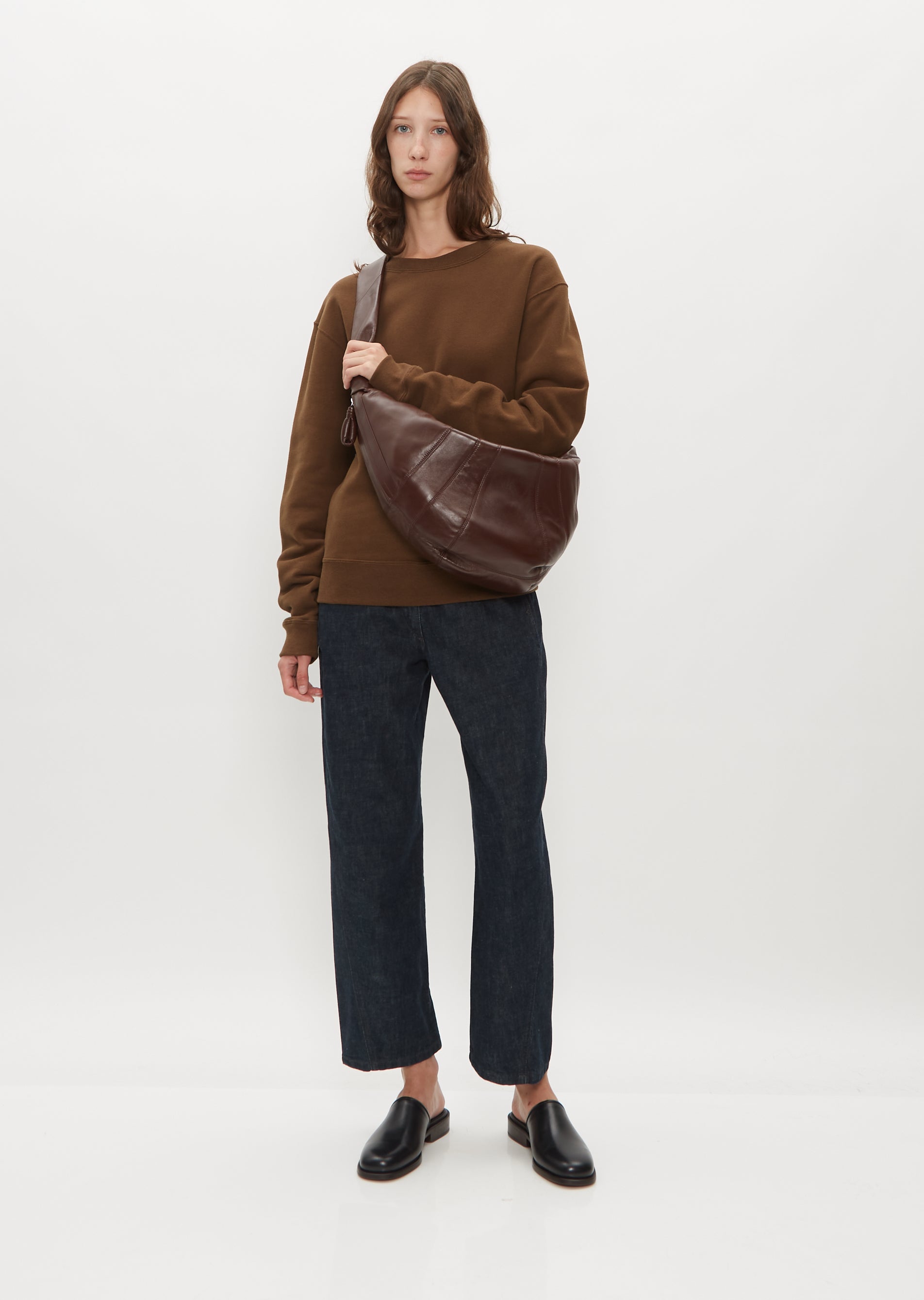Lemaire Large Croissant Bag — Roasted Pecan