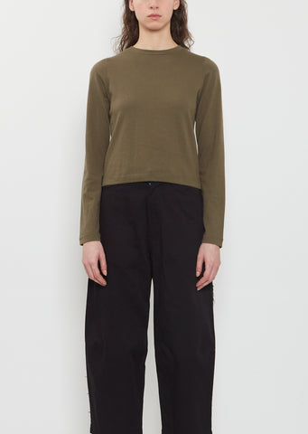 n°451 Lisa Cotton Cashmere Top — Army