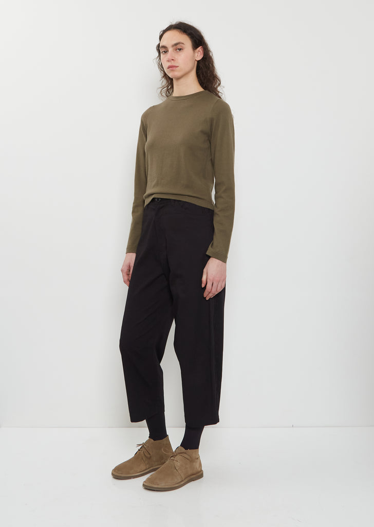 n°451 Lisa Cotton Cashmere Top — Army