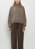 Luke Wool Cashmere Collar Sweater — Taupe Melange