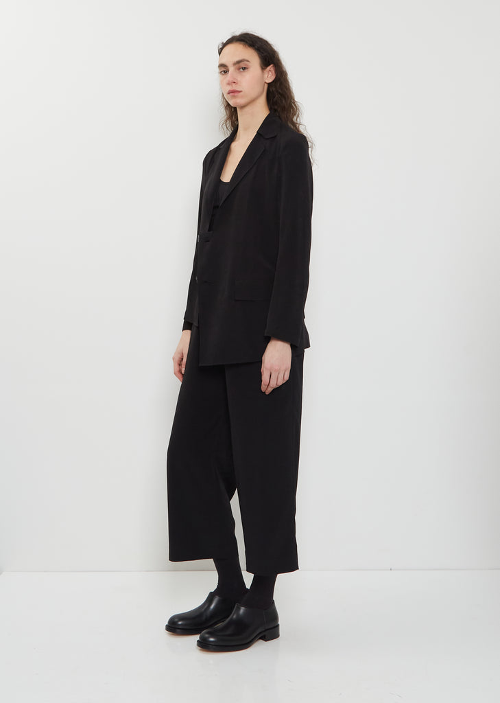 Asymmetric Hanging Lapel Blazer