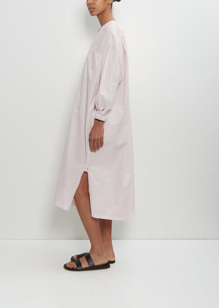 Cotton Pleated Sleeping Shirt Dress