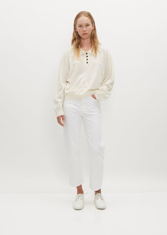 Forana Cashmere Polo — Ivory