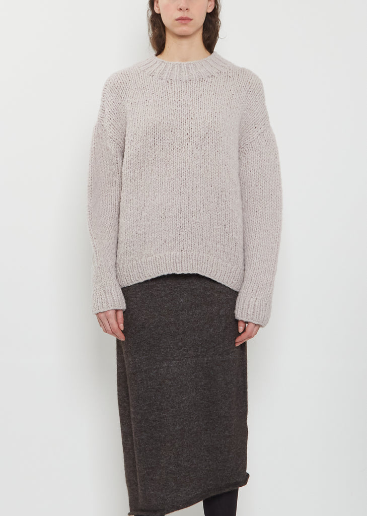 Handknit Alpaca Wool Crewneck Sweater