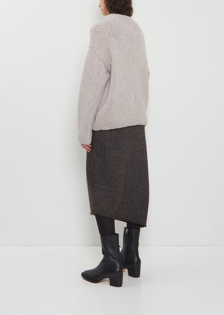 Handknit Alpaca Wool Crewneck Sweater