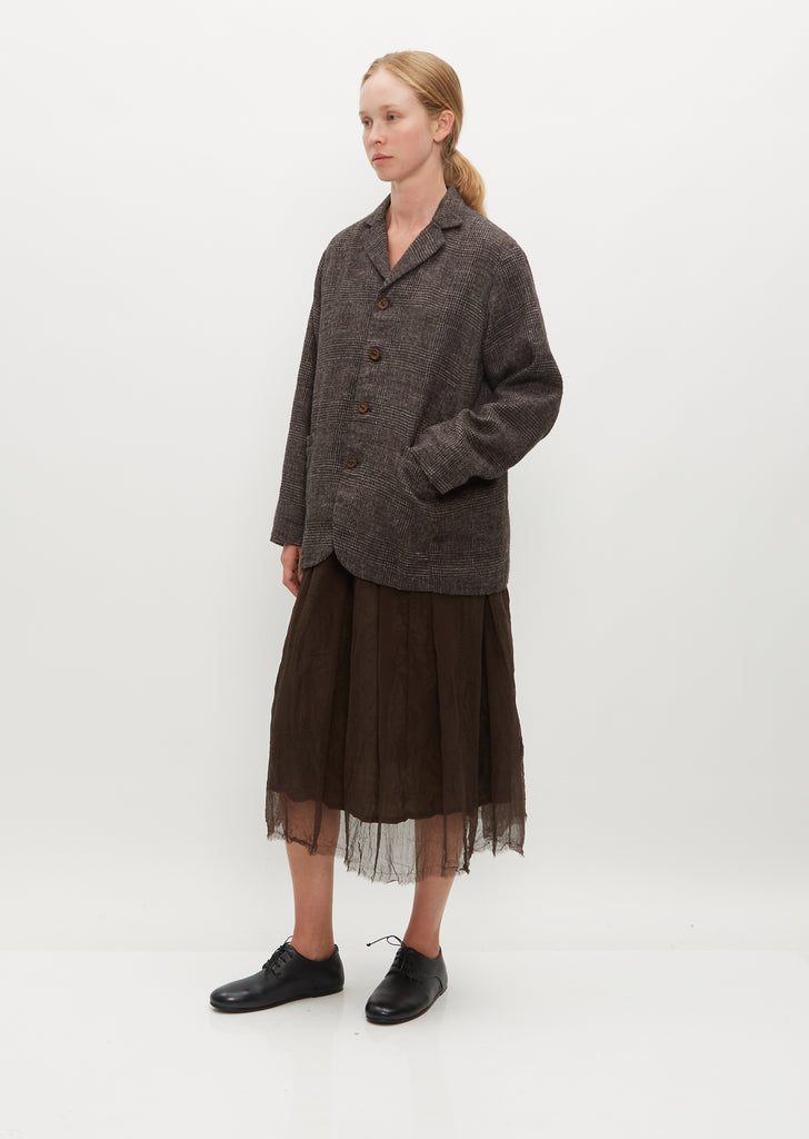 Linen Wool Glen Check Jacket