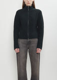 Merino Wool High Neck Zip Up
