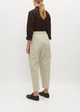 Cotton Ramie Tapered Pants — Ivory