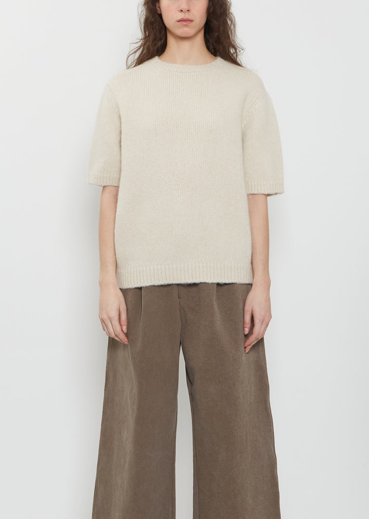 Loft Alpaca Cotton Crewneck Top — Vintage