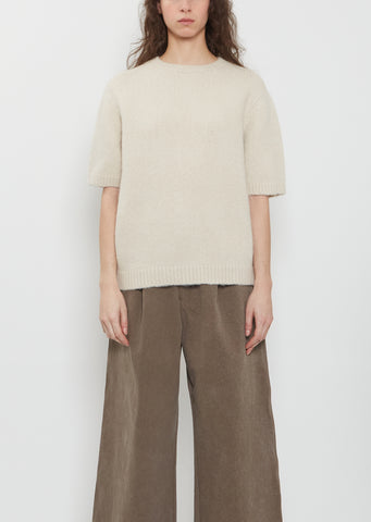 Loft Alpaca Cotton Crewneck Top — Vintage