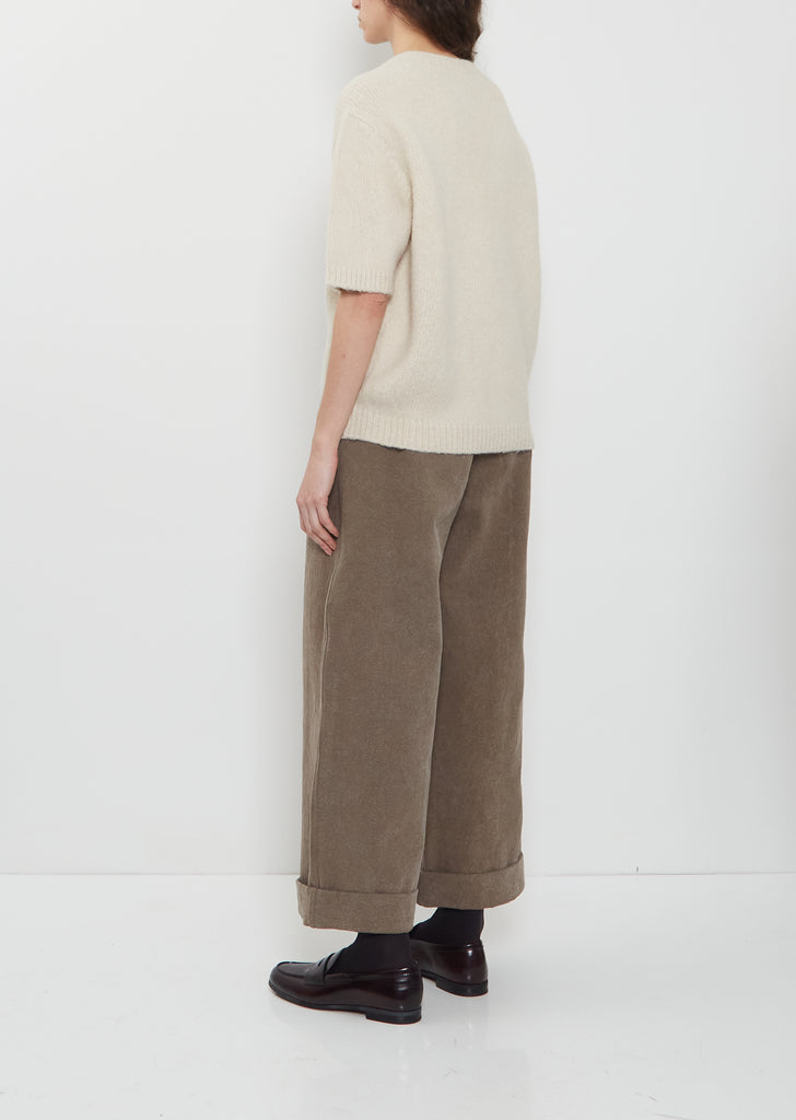 Loft Alpaca Cotton Crewneck Top — Vintage