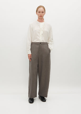 Wool Twill Wide Pants