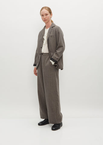 Wool Twill Three Button Jacket