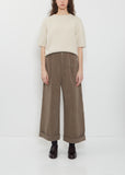 Cuffed Cotton Canvas Pants