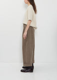 Cuffed Cotton Canvas Pants