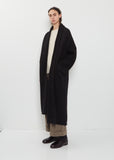 Long Shawl Alpaca Cardigan — Black