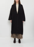 Long Shawl Alpaca Cardigan — Black