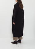 Long Shawl Alpaca Cardigan — Black