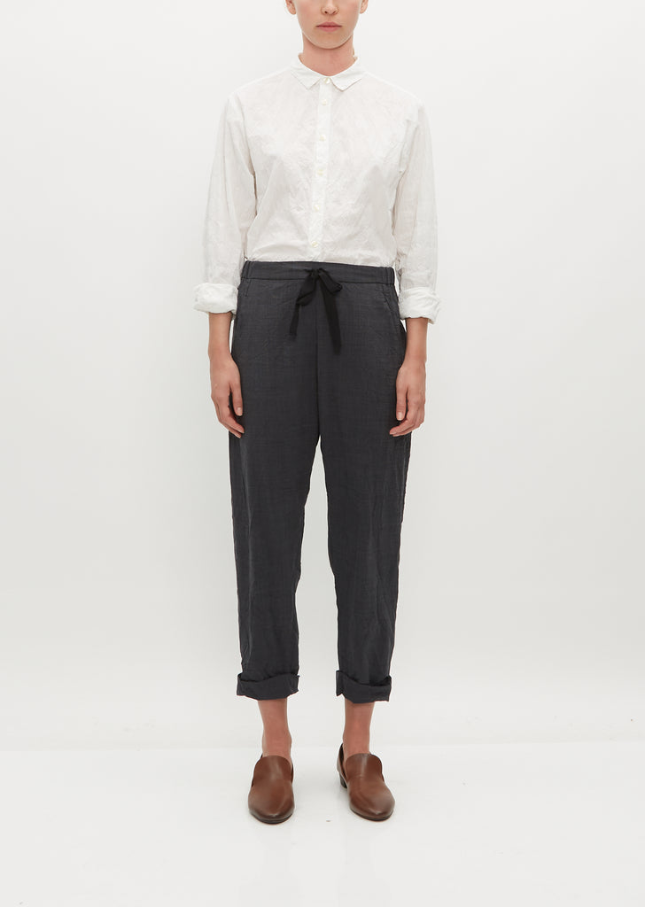 Houndstooth Twill Cuffed Pants