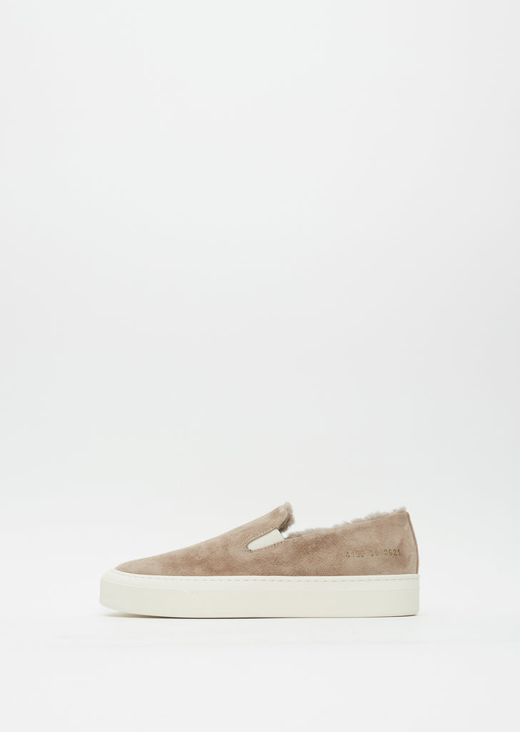 Slip on in Suede with Shearling