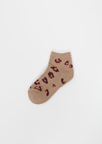 Leopard Stretch Cotton Cover — Beige