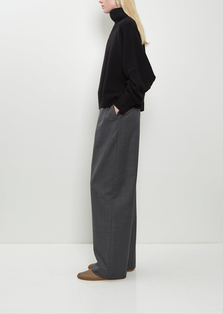 Luke Wool Cashmere Collar Sweater — Black