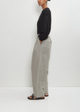 Technical Linen Wide Easy Trousers — Beige