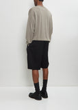 Wide Easy Short Trousers — Black