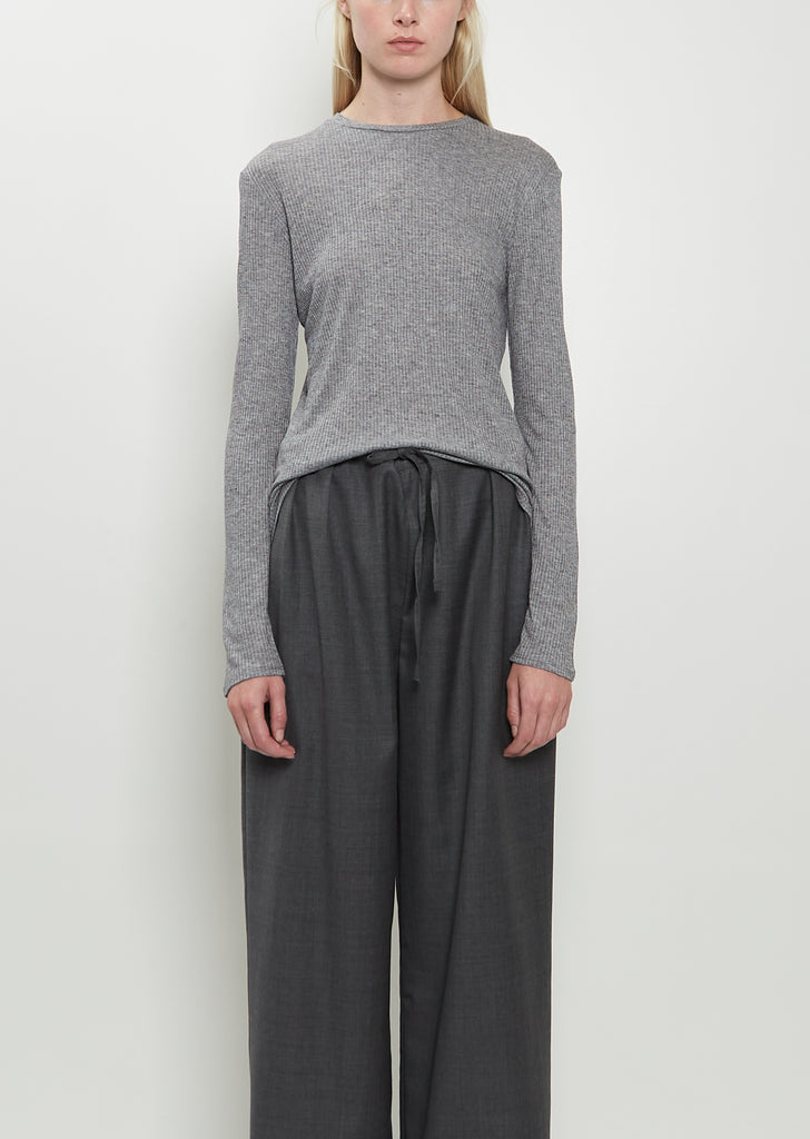 Ortigia Wool Bend Longsleeve — Grey Melange