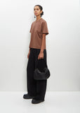 Leather Handle Bag, Small — Black