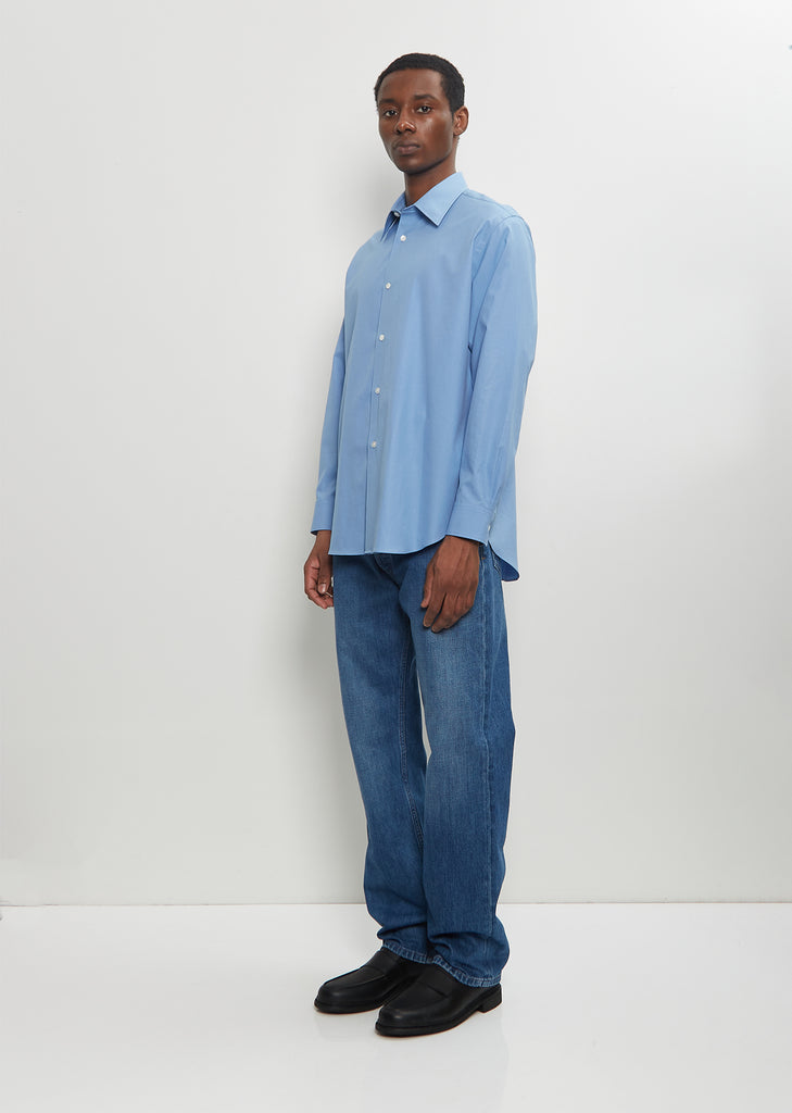 Washed Finx Twill Shirt — Blue